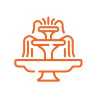 Plaza With Fountain Seating